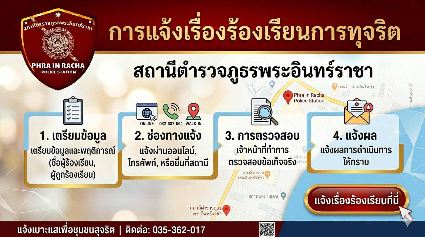 ช่องทางแจ้งเรื่องร้องเรียน